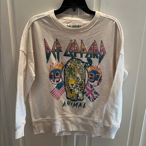 Def Leppard Crewneck Sweatshirt Size Animal 1987 Small